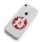 Personalised Initial Floral Wreath iPhone 8 Bumper Case on Silver iPhone Alternative Image