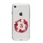 Personalised Initial Floral Wreath iPhone 8 Bumper Case on Silver iPhone