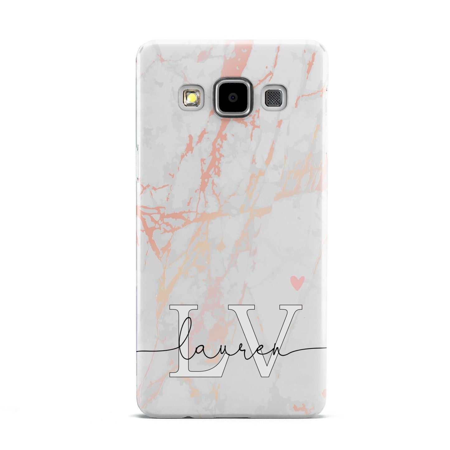 Personalised Initial Pink Marble Samsung Galaxy A5 Case