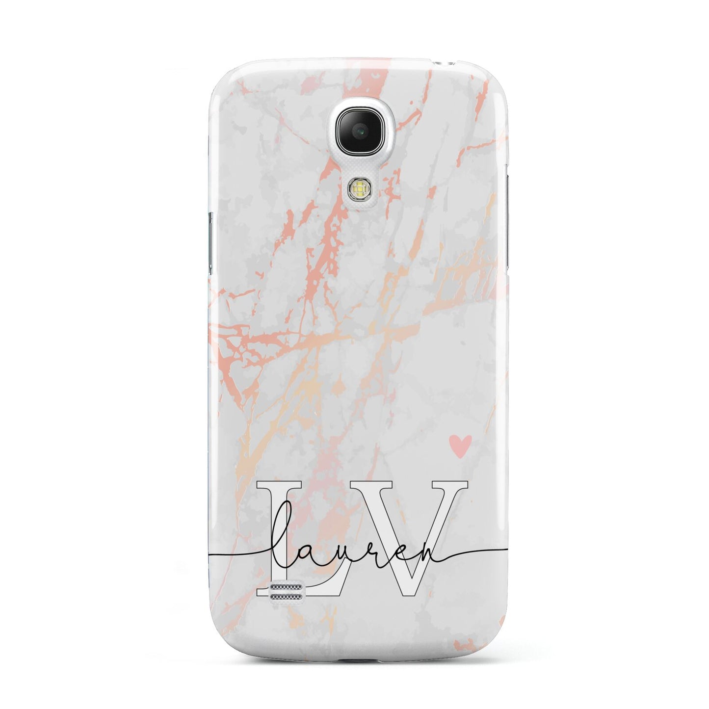 Personalised Initial Pink Marble Samsung Galaxy S4 Mini Case