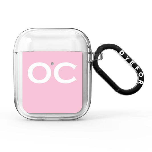 Personalised Initials 2 AirPods Clear Case