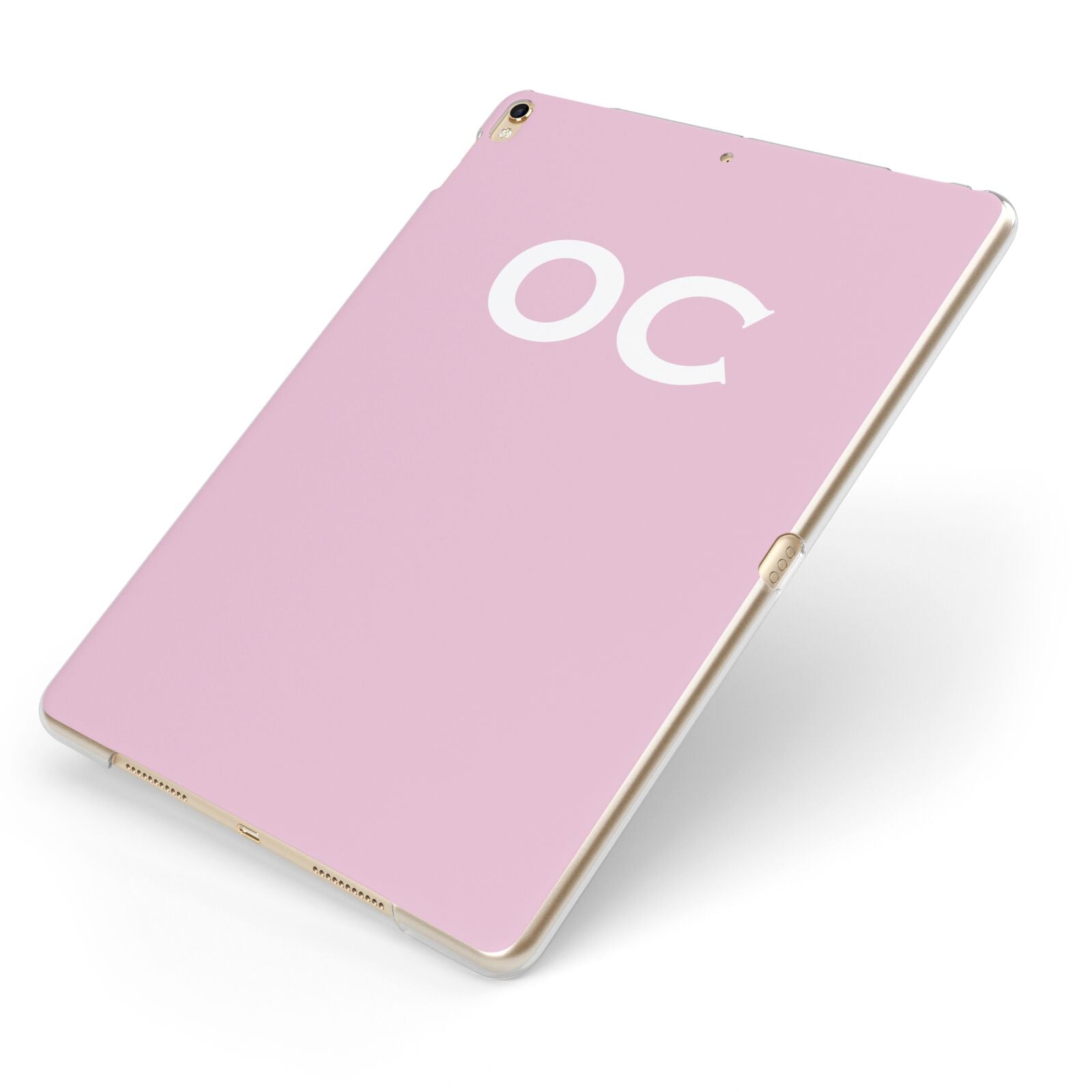 Personalised Initials 2 Apple iPad Case on Gold iPad Side View