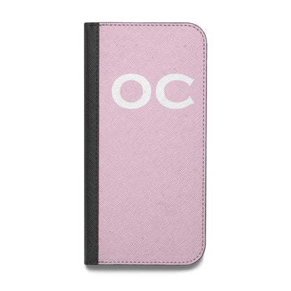 Personalised Initials 2 Vegan Leather Flip iPhone Case