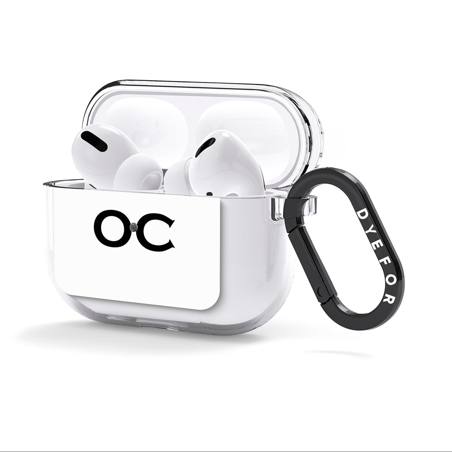 Personalised Initials 3 AirPods Clear Case 3rd Gen Side Image