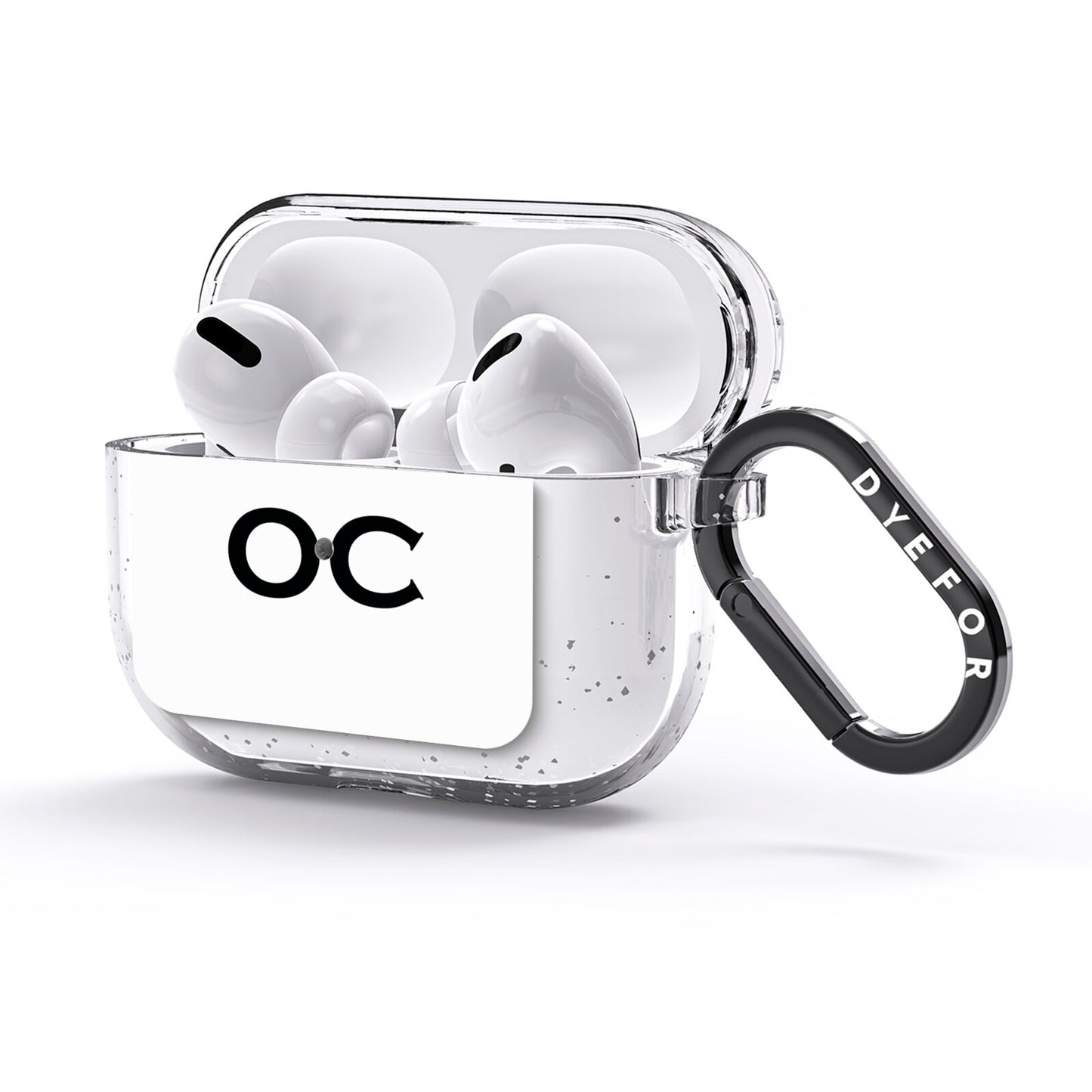 Personalised Initials 3 AirPods Glitter Case 3rd Gen Side Image