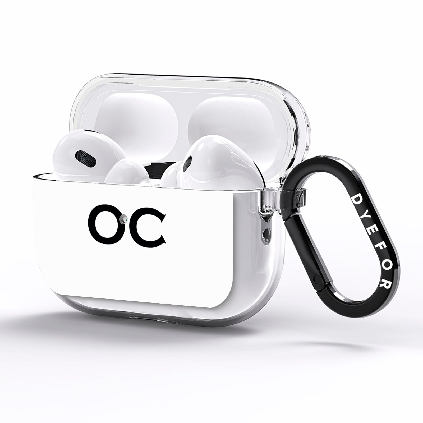 Personalised Initials 3 AirPods Pro Clear Case Side Image