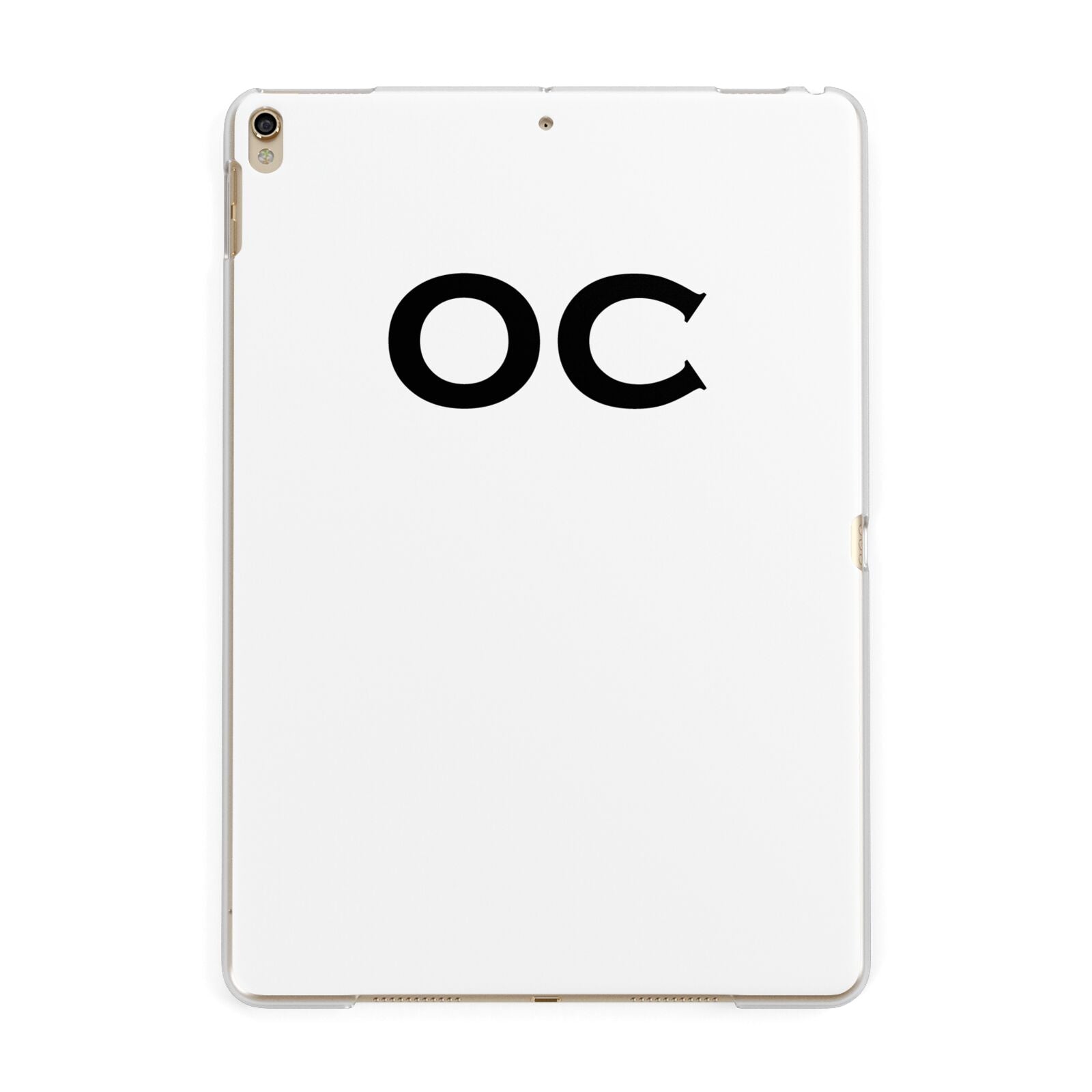 Personalised Initials 3 Apple iPad Gold Case