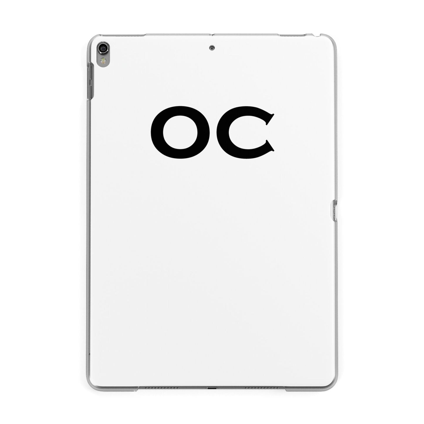 Personalised Initials 3 Apple iPad Grey Case