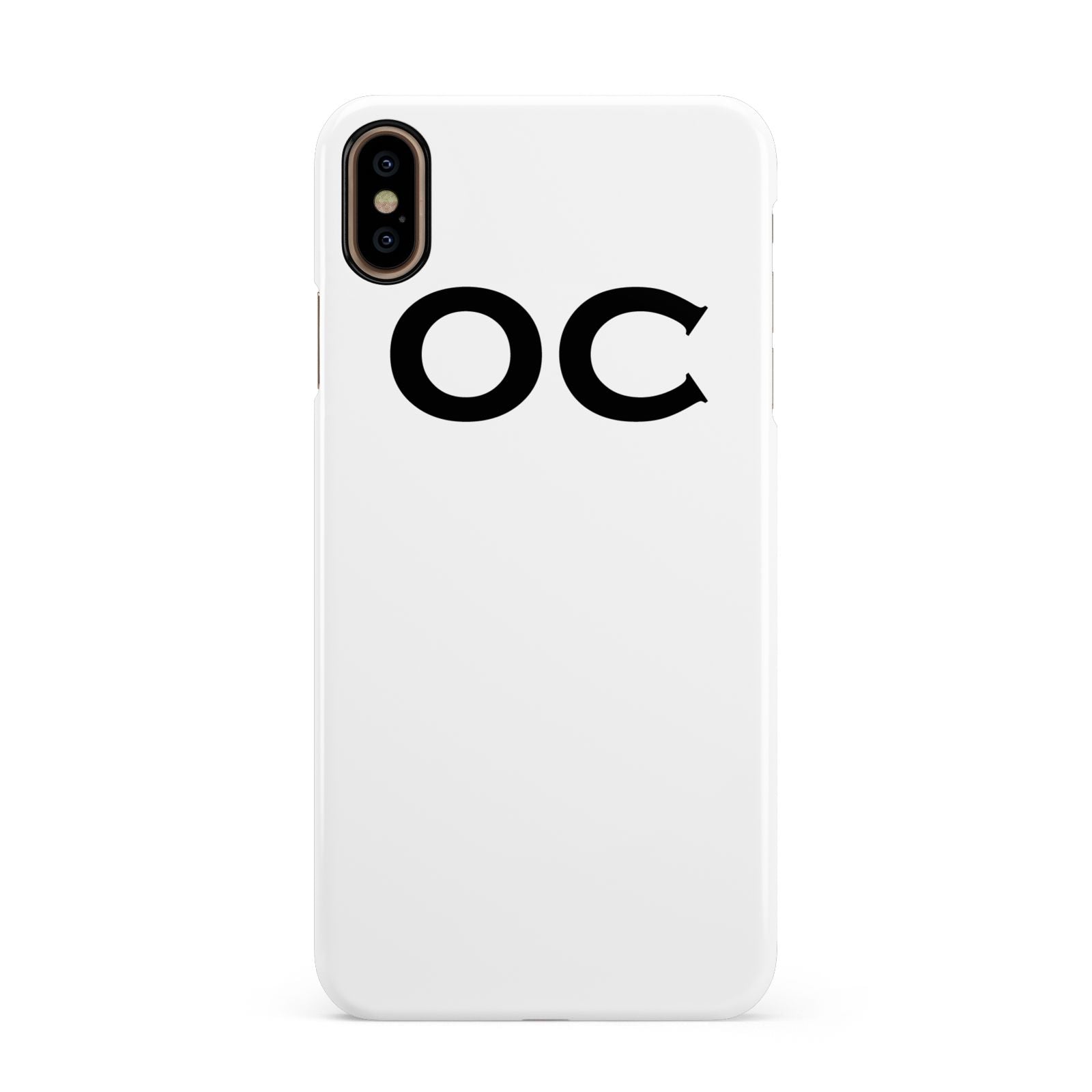 Personalised Initials 3 Apple iPhone Xs Max 3D Snap Case