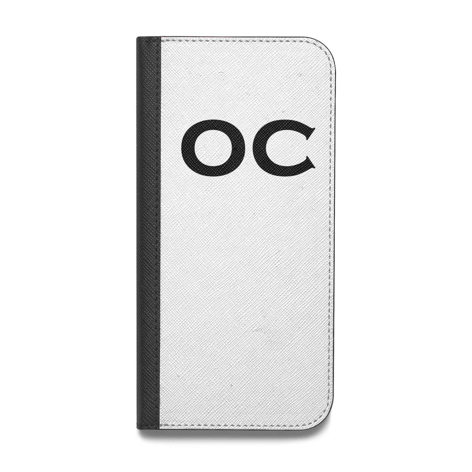 Personalised Initials 3 Vegan Leather Flip Samsung Case