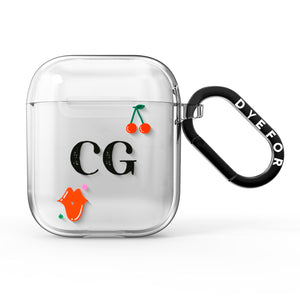 Personalised Initials Cherry AirPods Case