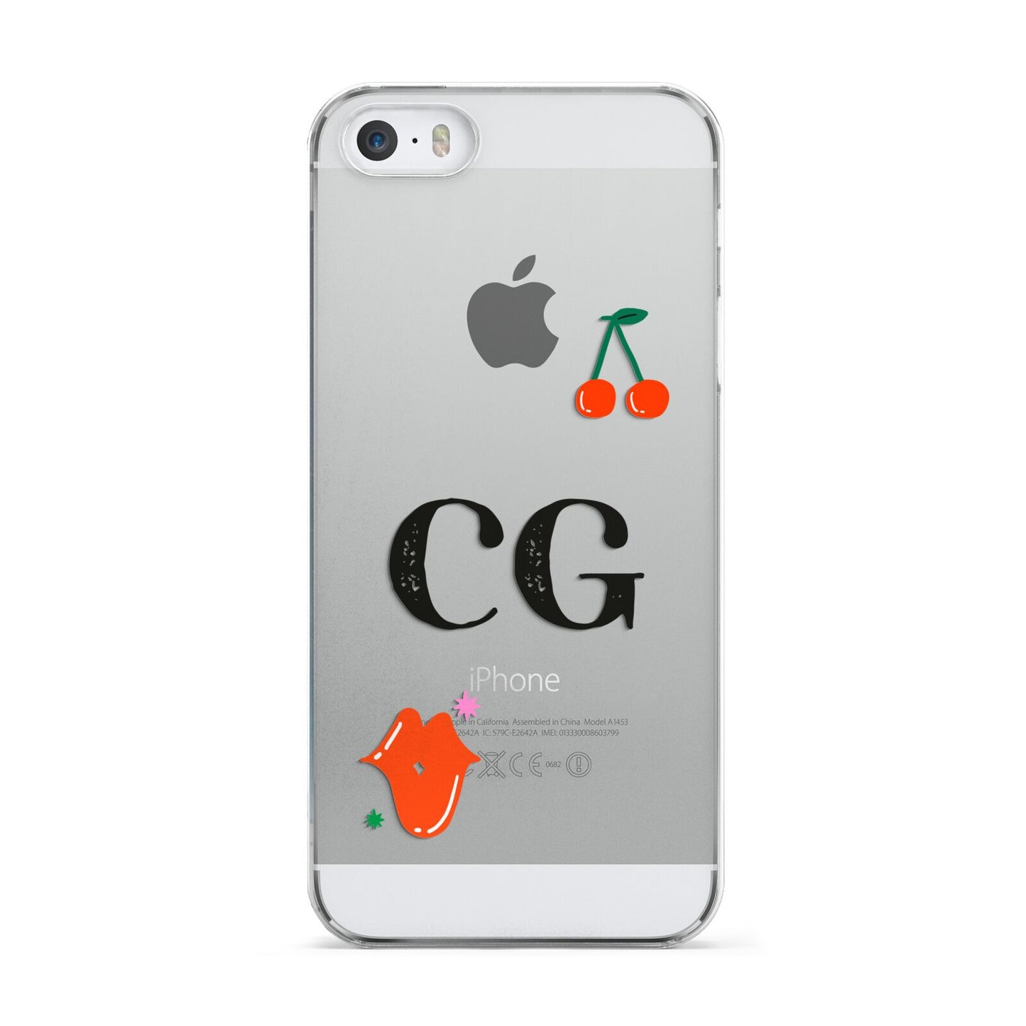 Personalised Initials Cherry Apple iPhone 5 Case