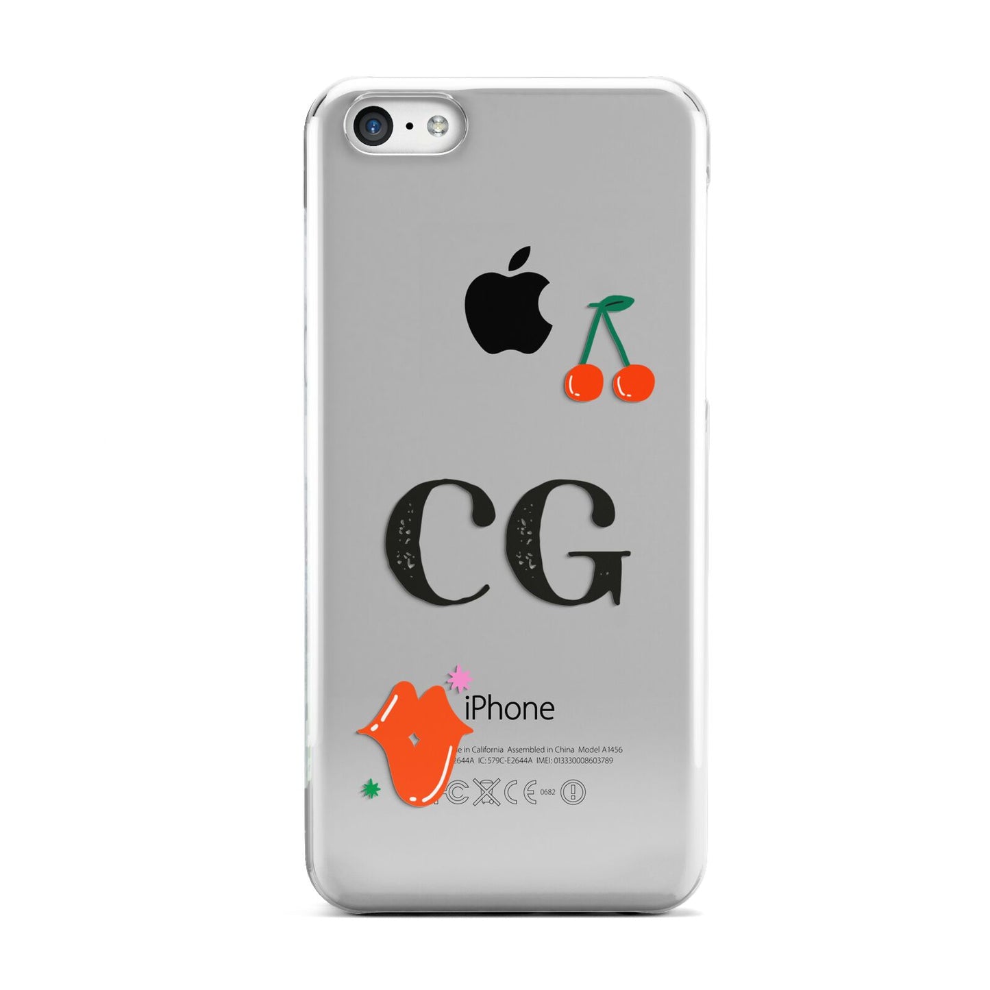 Personalised Initials Cherry Apple iPhone 5c Case