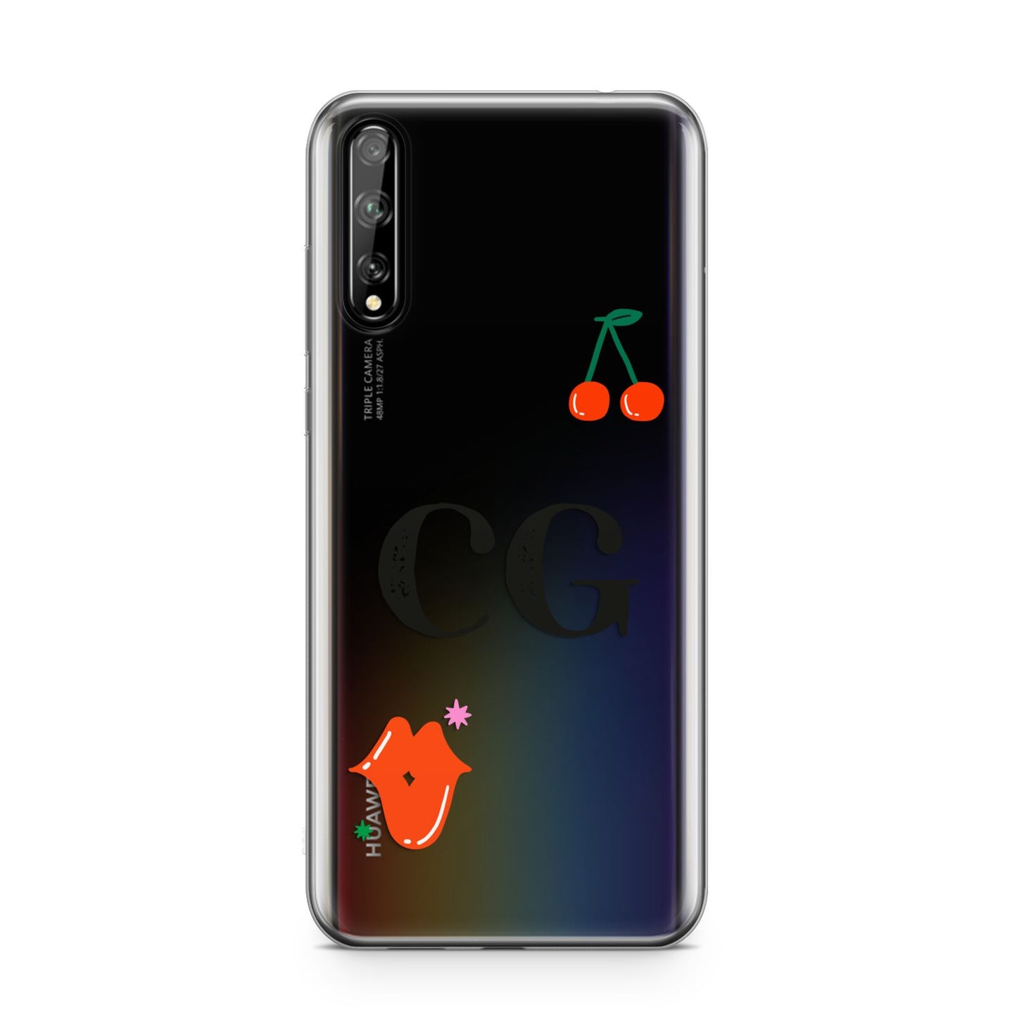 Personalised Initials Cherry Huawei Enjoy 10s Phone Case