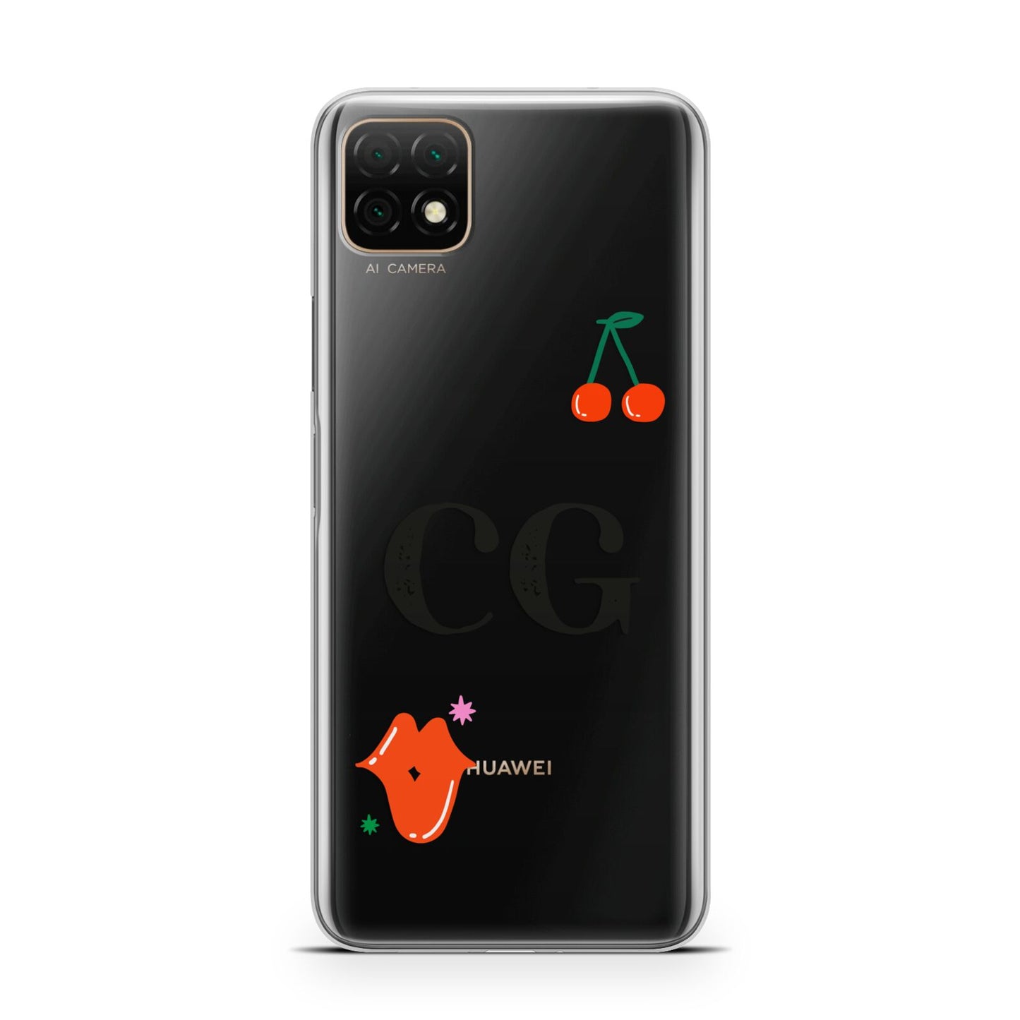 Personalised Initials Cherry Huawei Enjoy 20 Phone Case