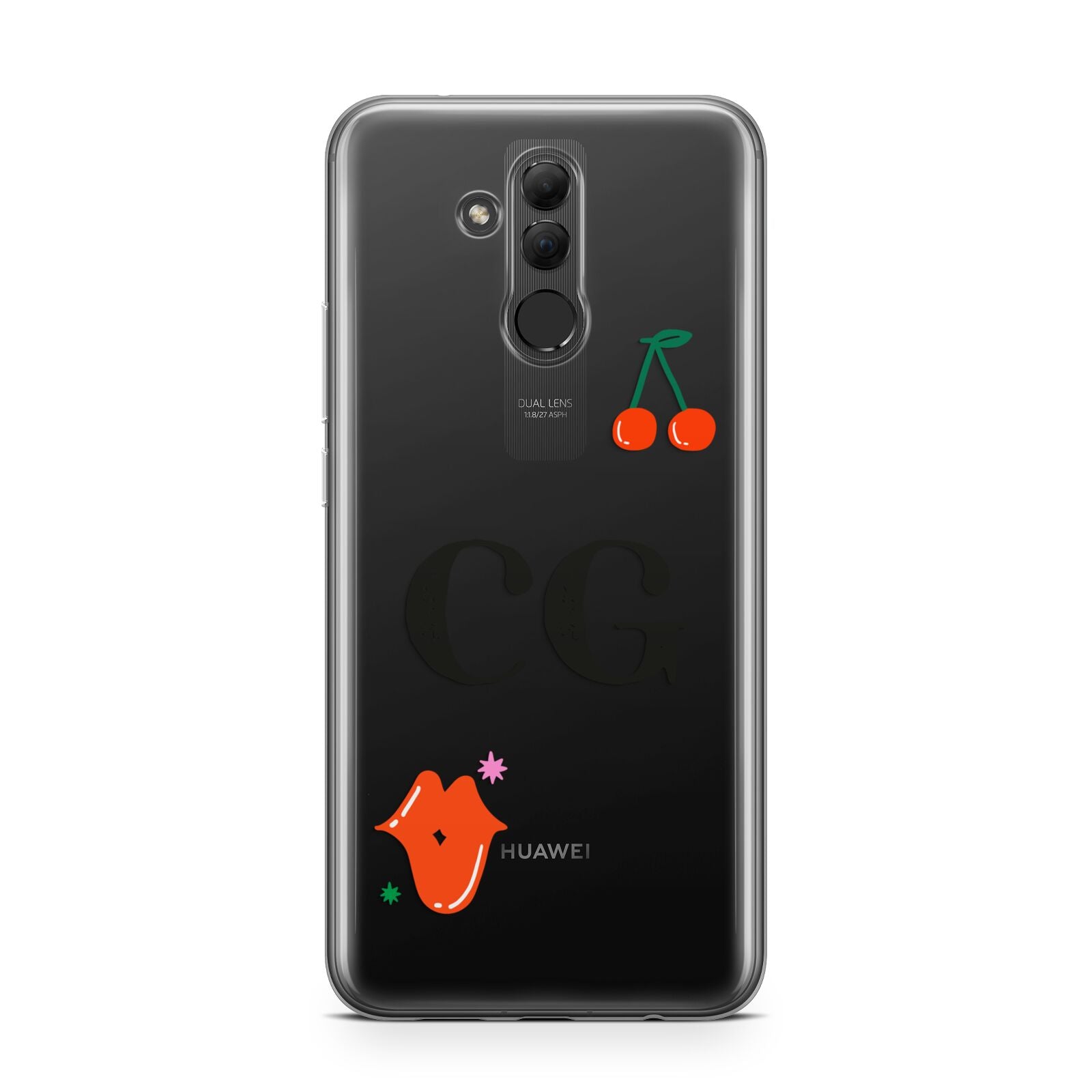 Personalised Initials Cherry Huawei Mate 20 Lite