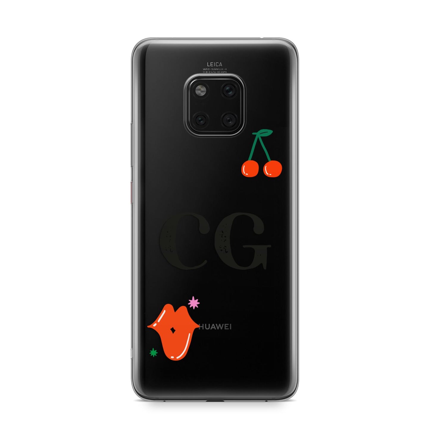 Personalised Initials Cherry Huawei Mate 20 Pro Phone Case