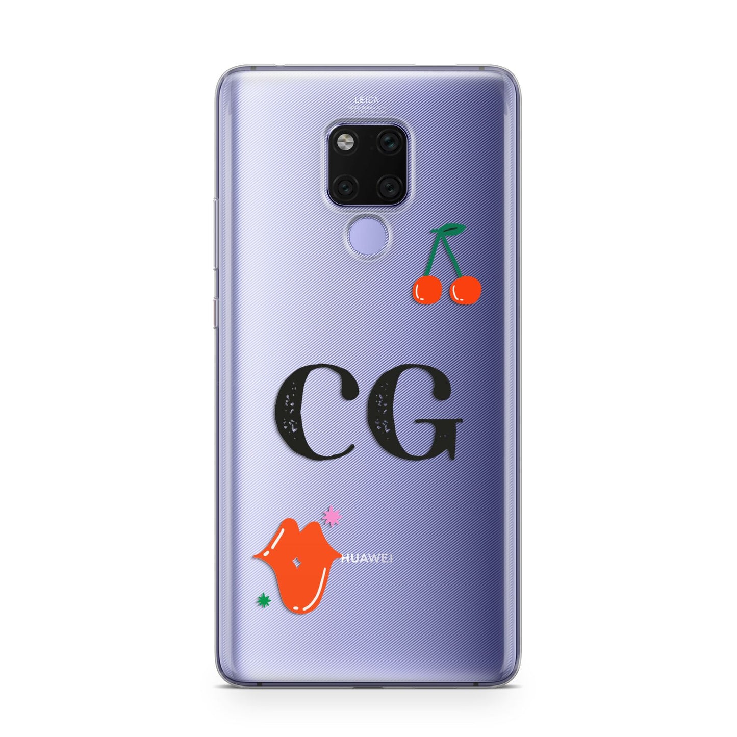 Personalised Initials Cherry Huawei Mate 20X Phone Case