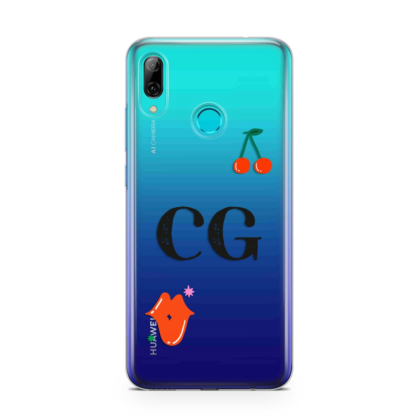 Personalised Initials Cherry Huawei P Smart 2019 Case