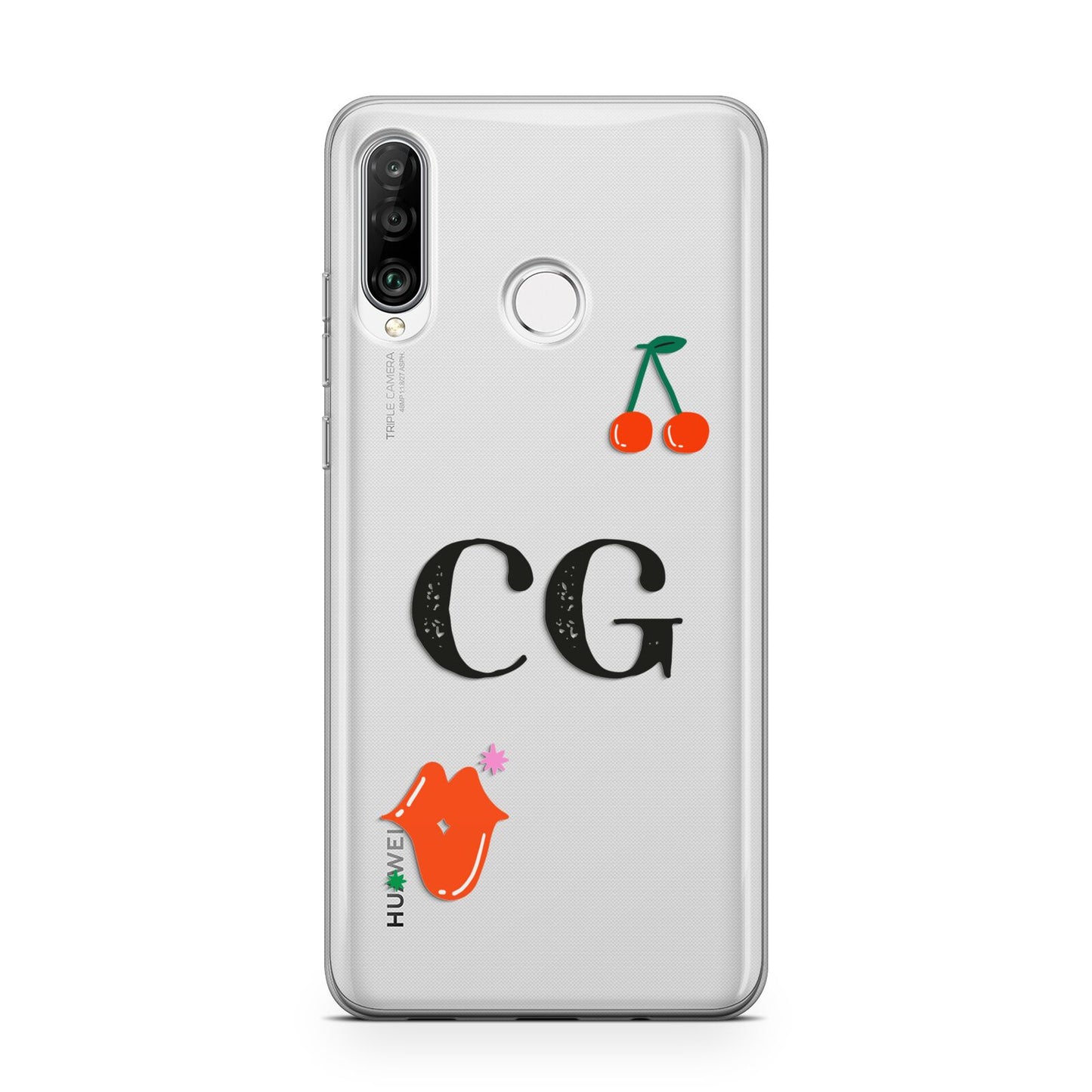 Personalised Initials Cherry Huawei P30 Lite Phone Case