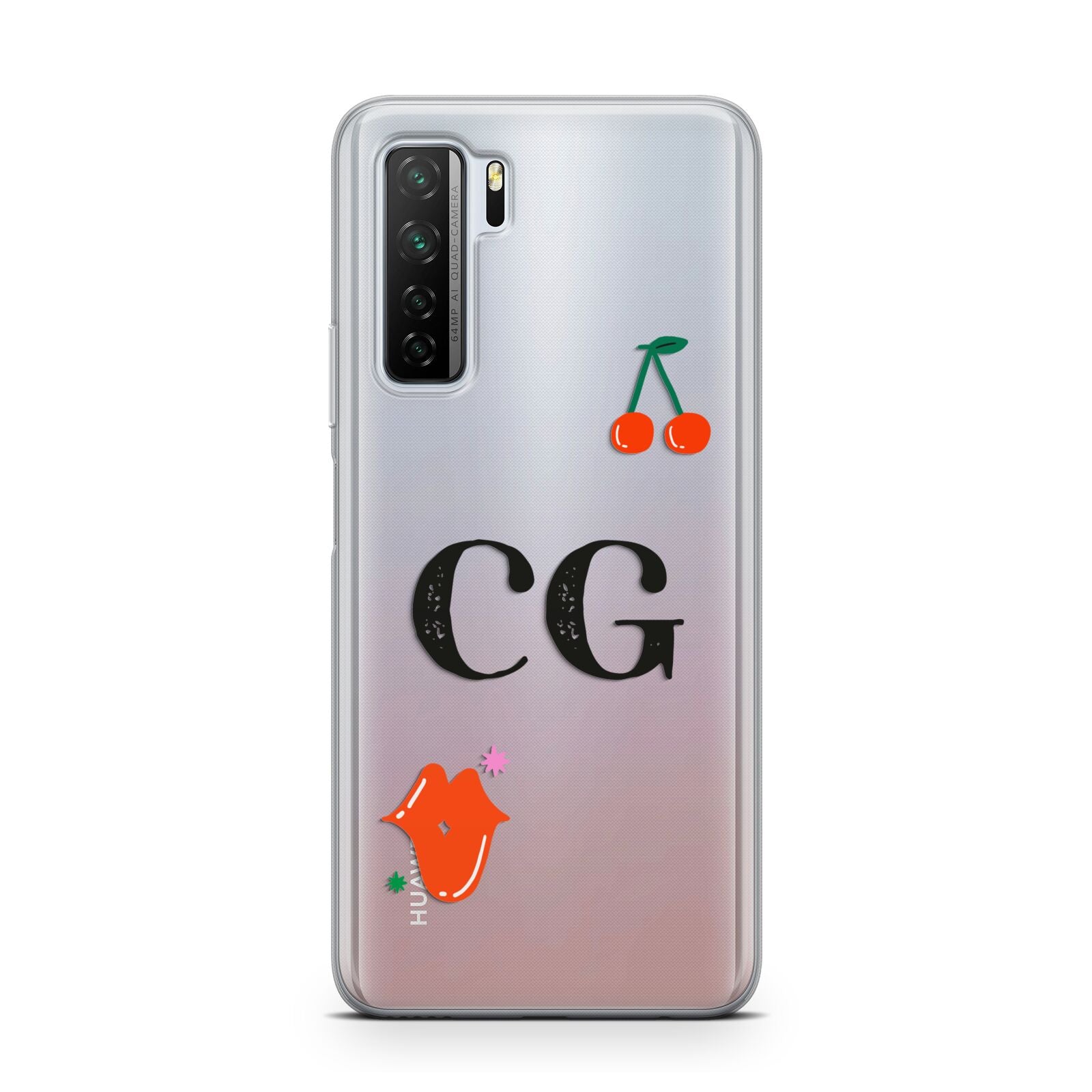 Personalised Initials Cherry Huawei P40 Lite 5G Phone Case