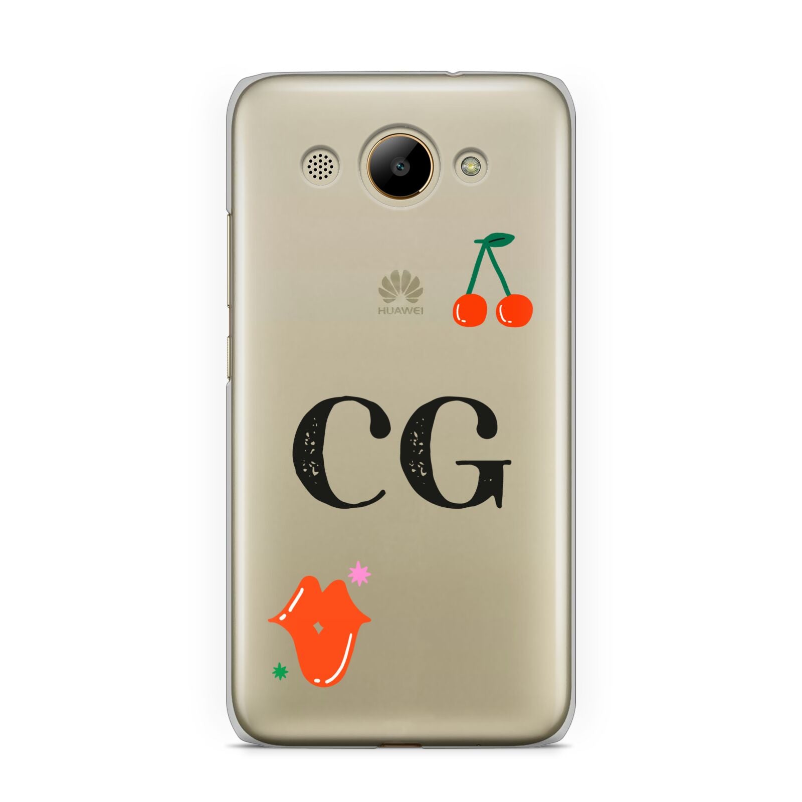 Personalised Initials Cherry Huawei Y3 2017