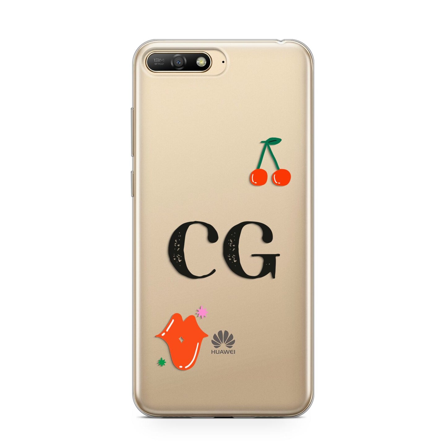 Personalised Initials Cherry Huawei Y6 2018