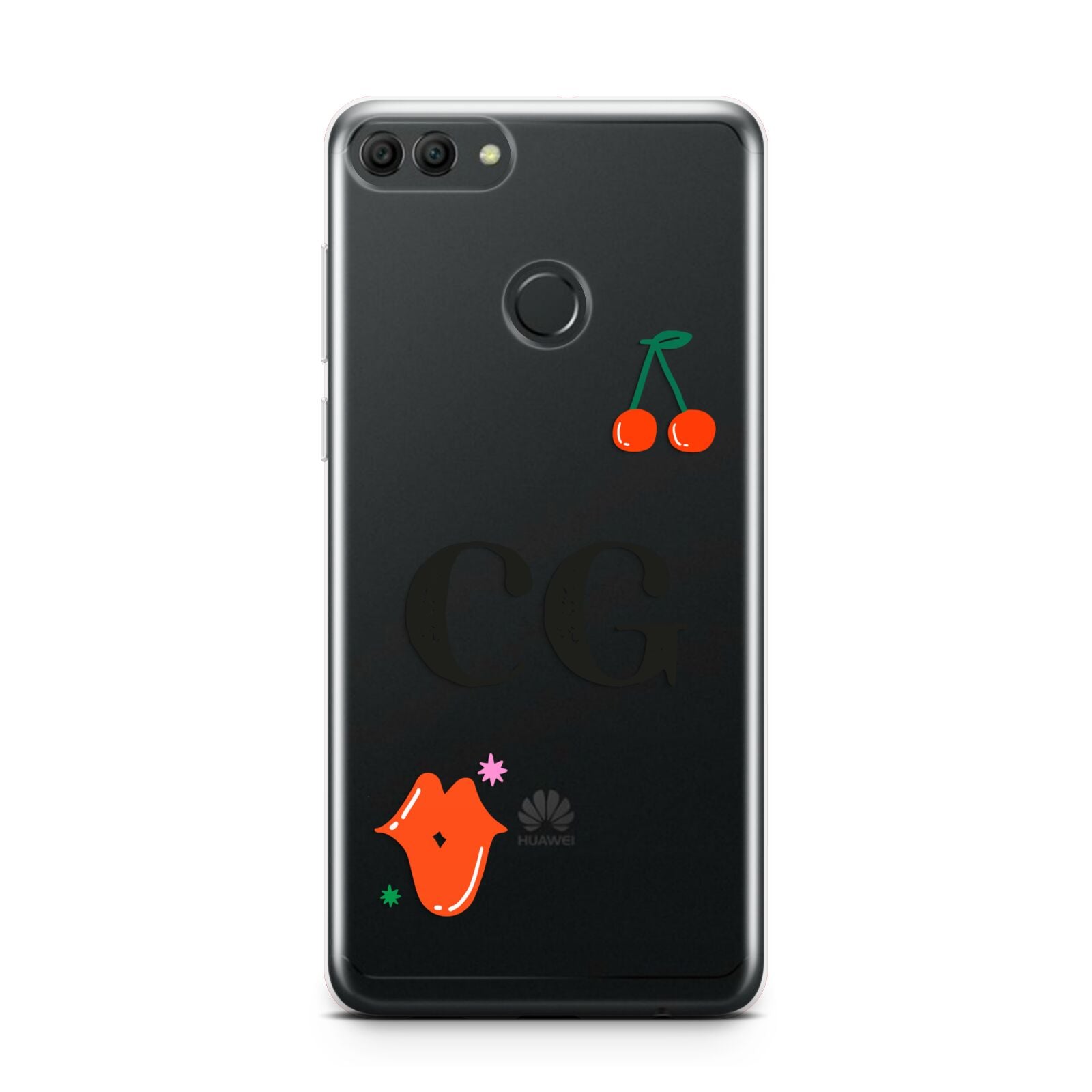 Personalised Initials Cherry Huawei Y9 2018