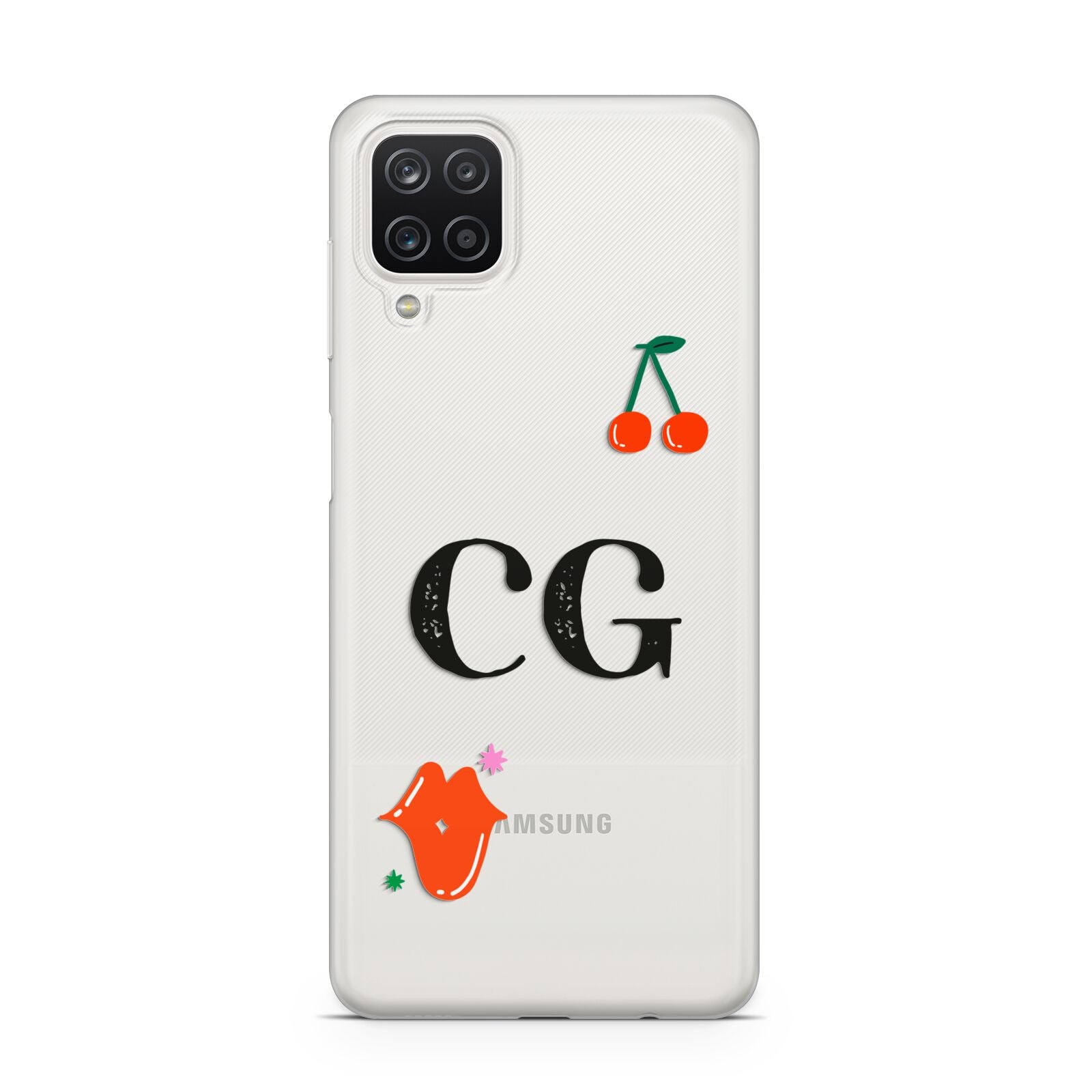 Personalised Initials Cherry Samsung A12 Case