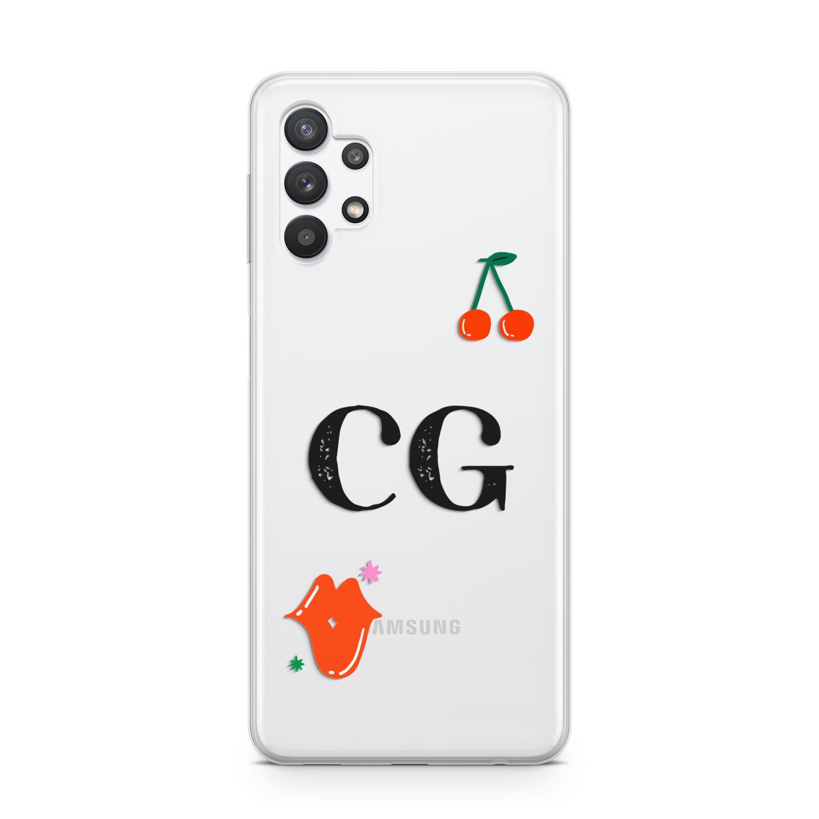 Personalised Initials Cherry Samsung A32 5G Case