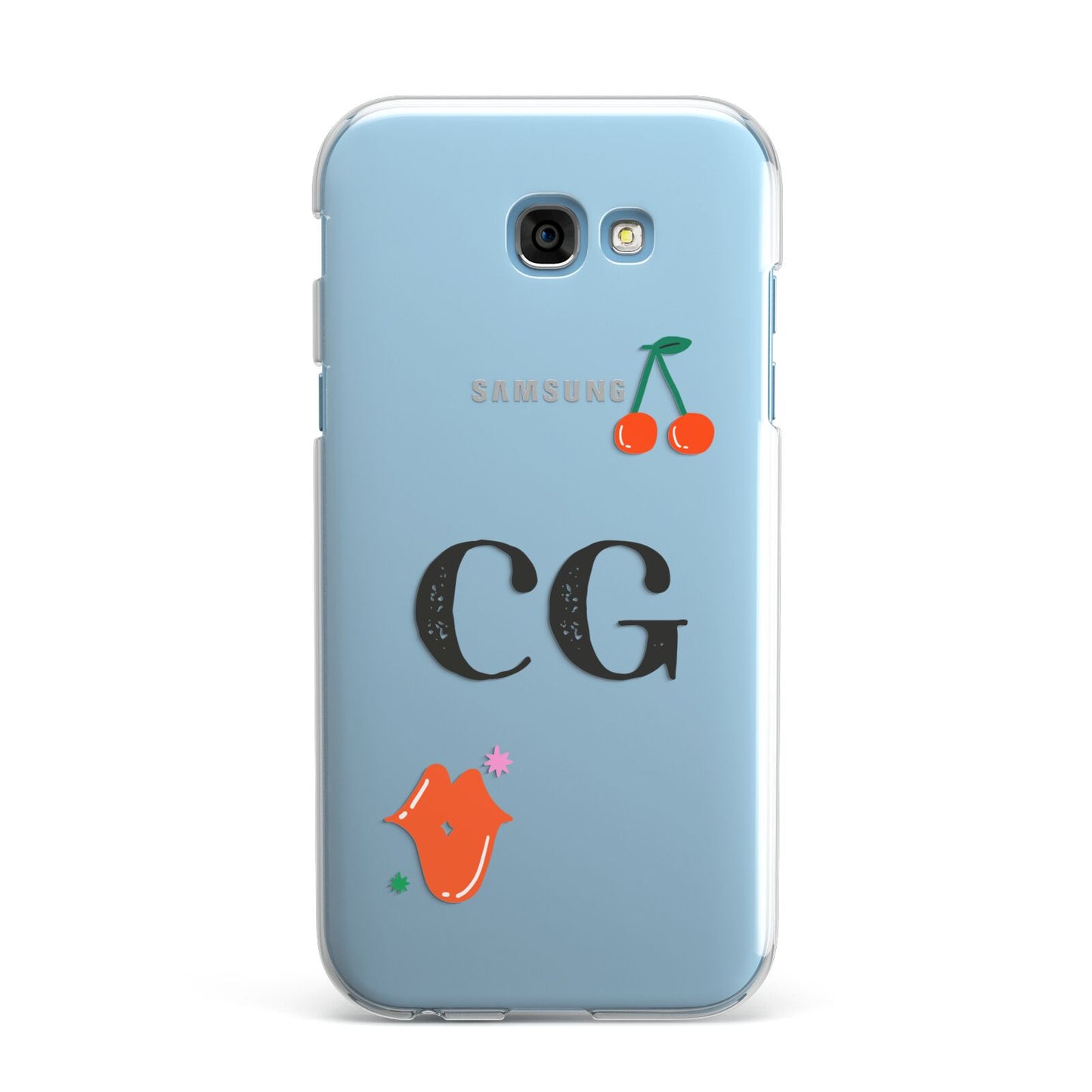 Personalised Initials Cherry Samsung Galaxy A7 2017 Case