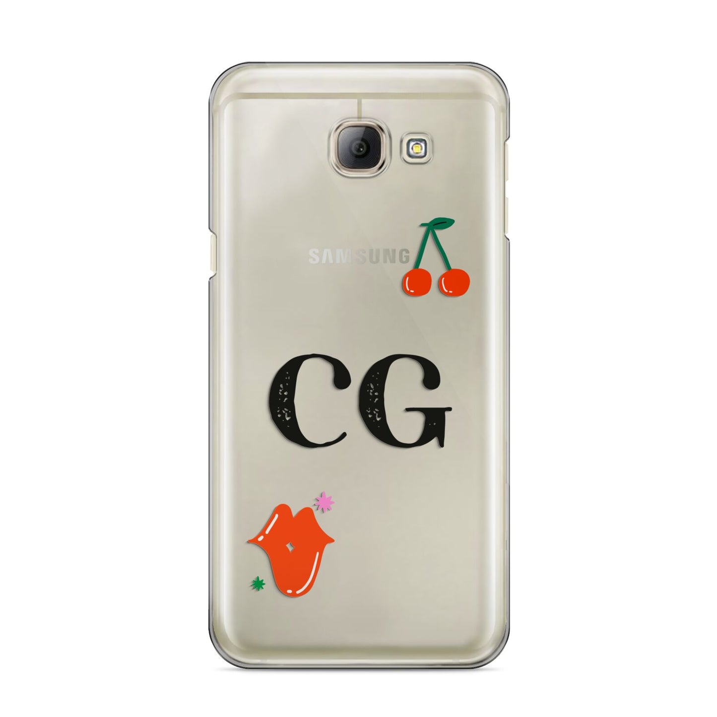 Personalised Initials Cherry Samsung Galaxy A8 2016 Case