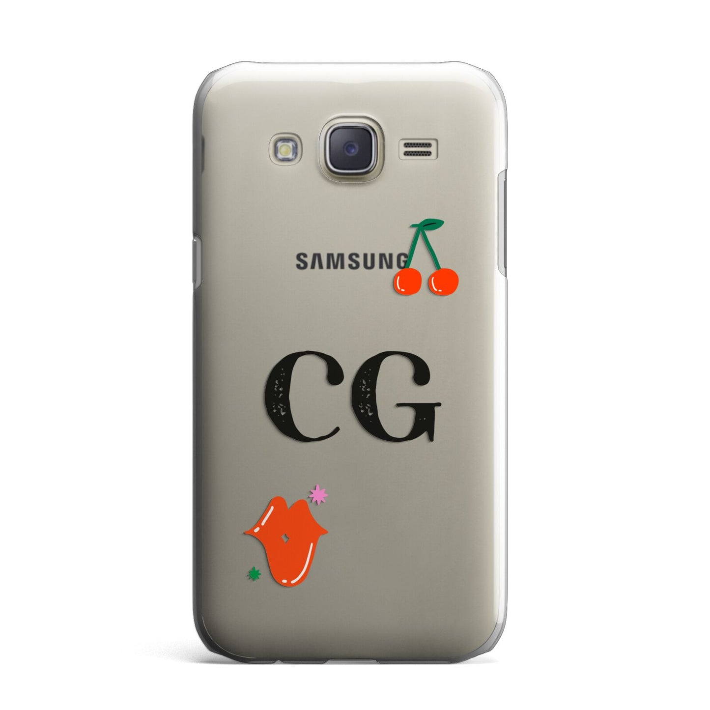 Personalised Initials Cherry Samsung Galaxy J7 Case