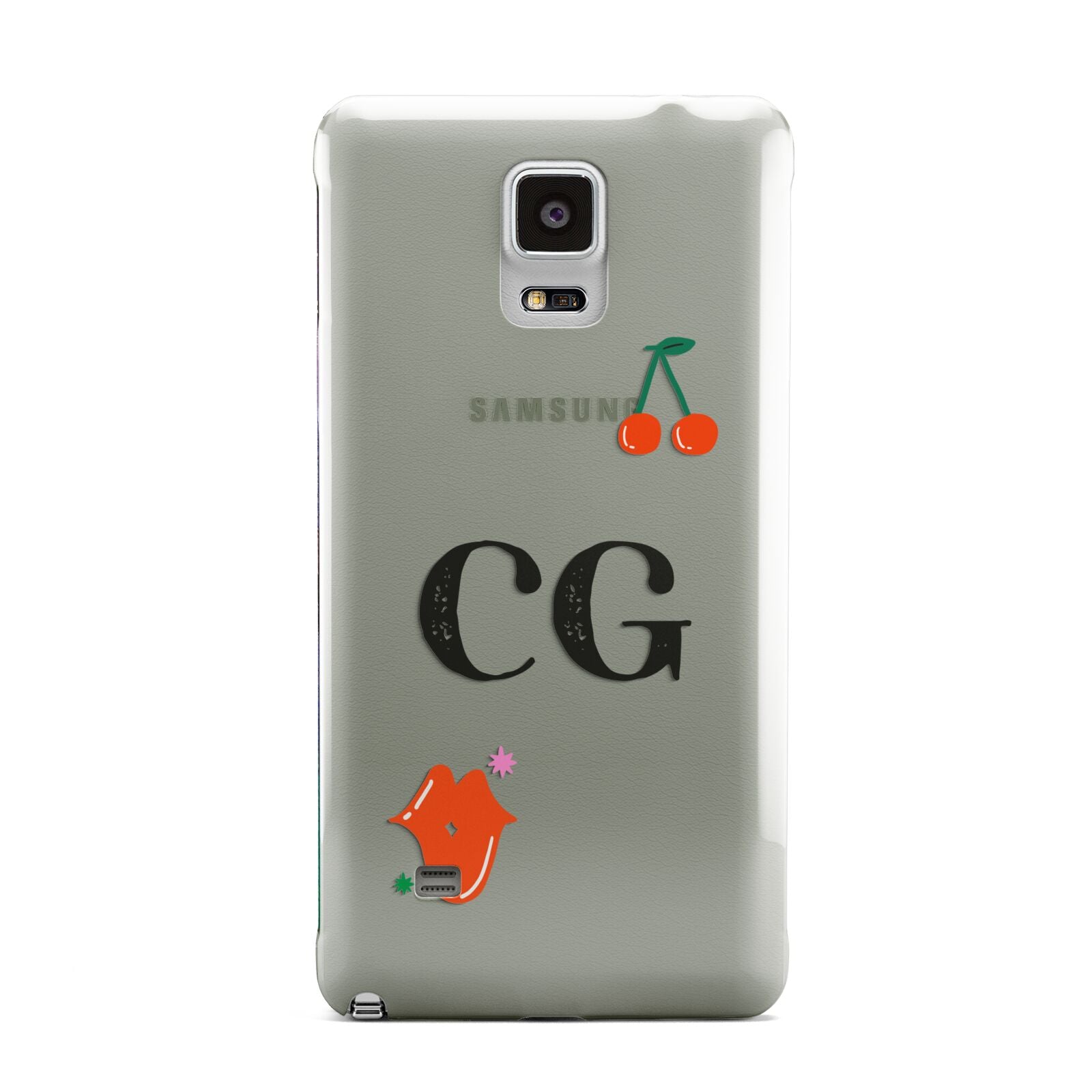 Personalised Initials Cherry Samsung Galaxy Note 4 Case