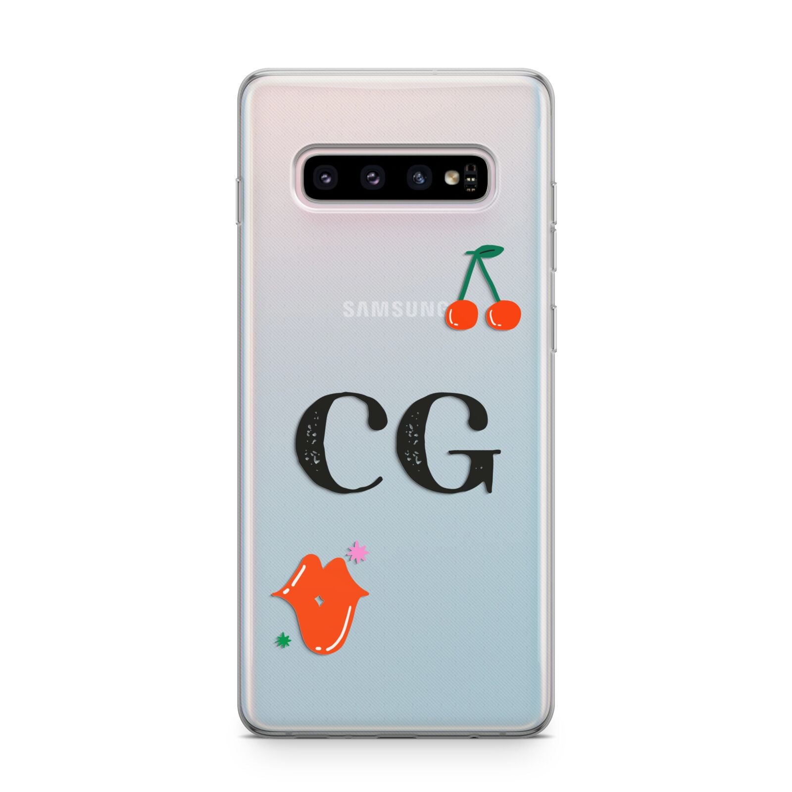 Personalised Initials Cherry Samsung Galaxy S10 Plus Case