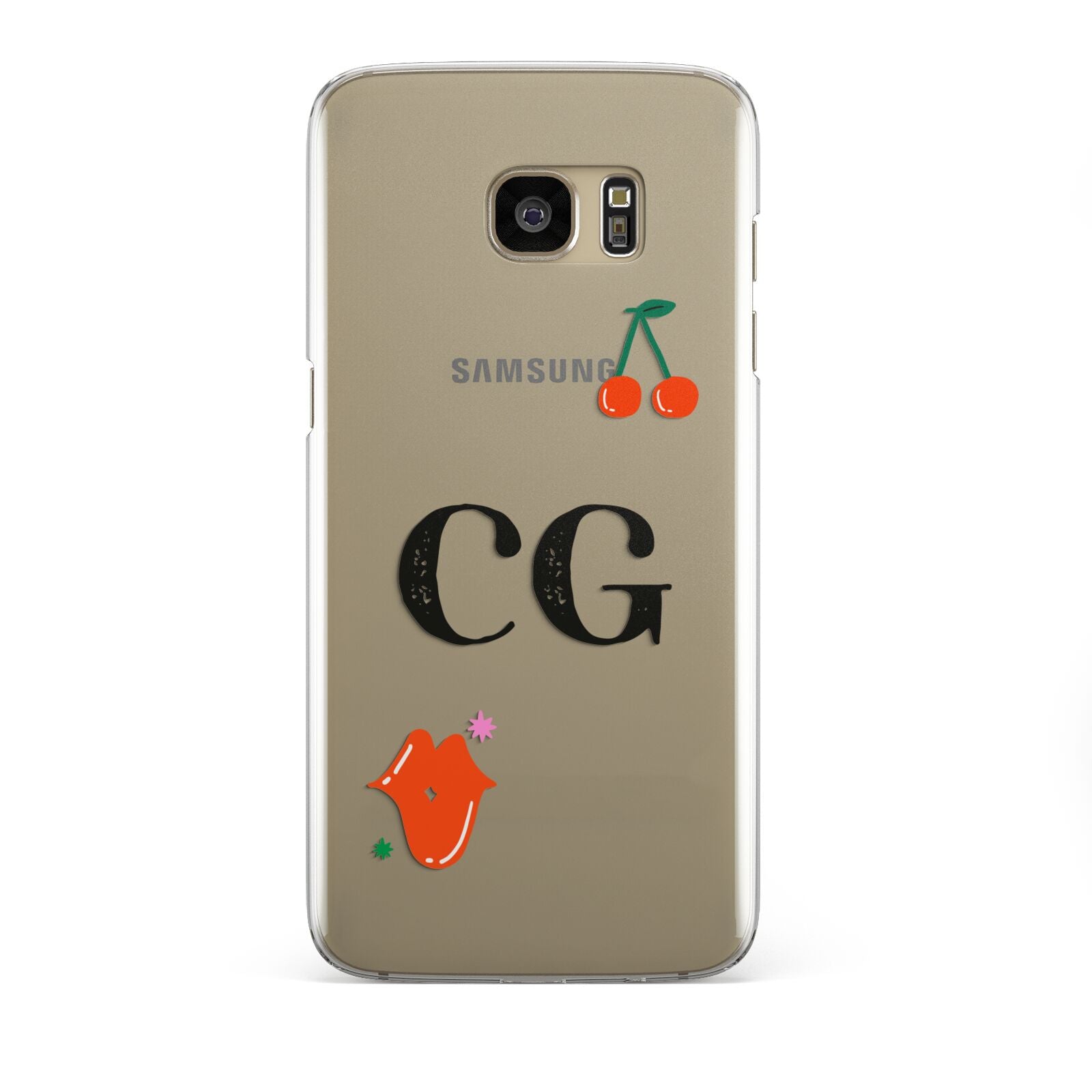 Personalised Initials Cherry Samsung Galaxy S7 Edge Case