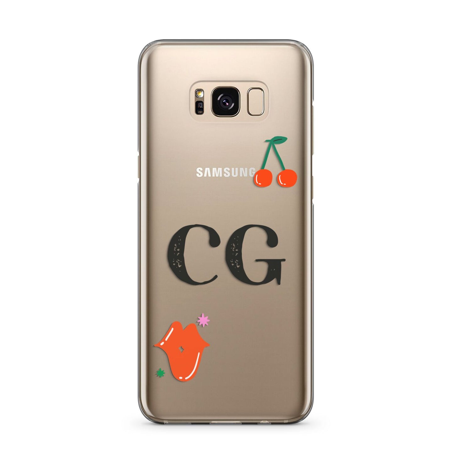 Personalised Initials Cherry Samsung Galaxy S8 Plus Case