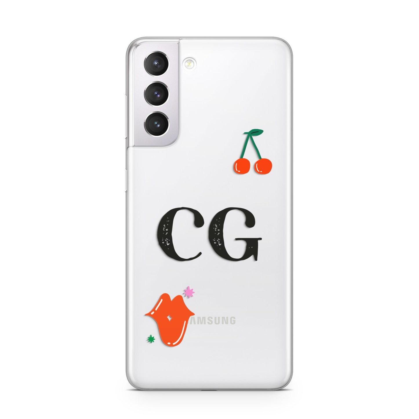 Personalised Initials Cherry Samsung S21 Case