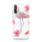 Personalised Initials Flamingo 3 Huawei Enjoy 10s Phone Case