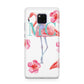 Personalised Initials Flamingo 3 Huawei Mate 20X Phone Case
