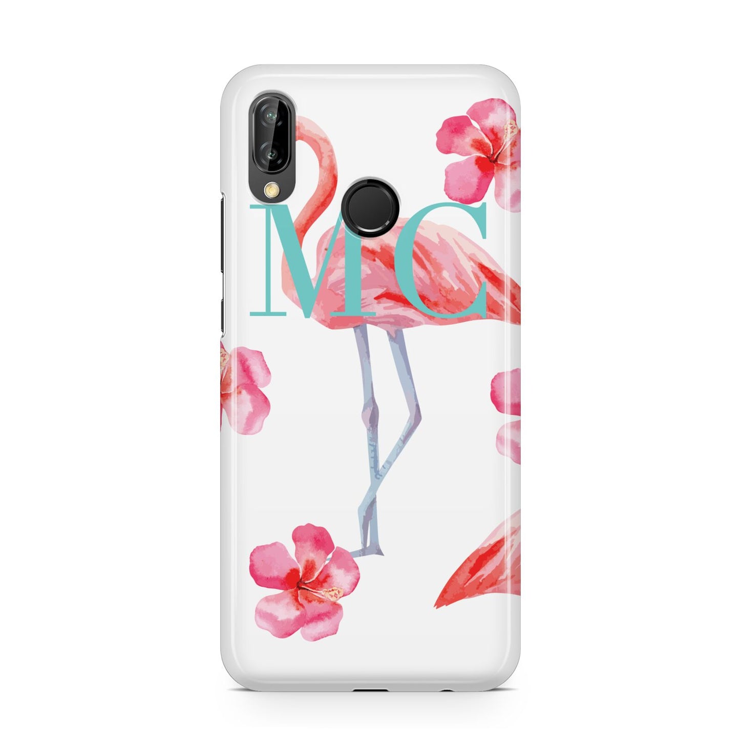 Personalised Initials Flamingo 3 Huawei P20 Lite Phone Case