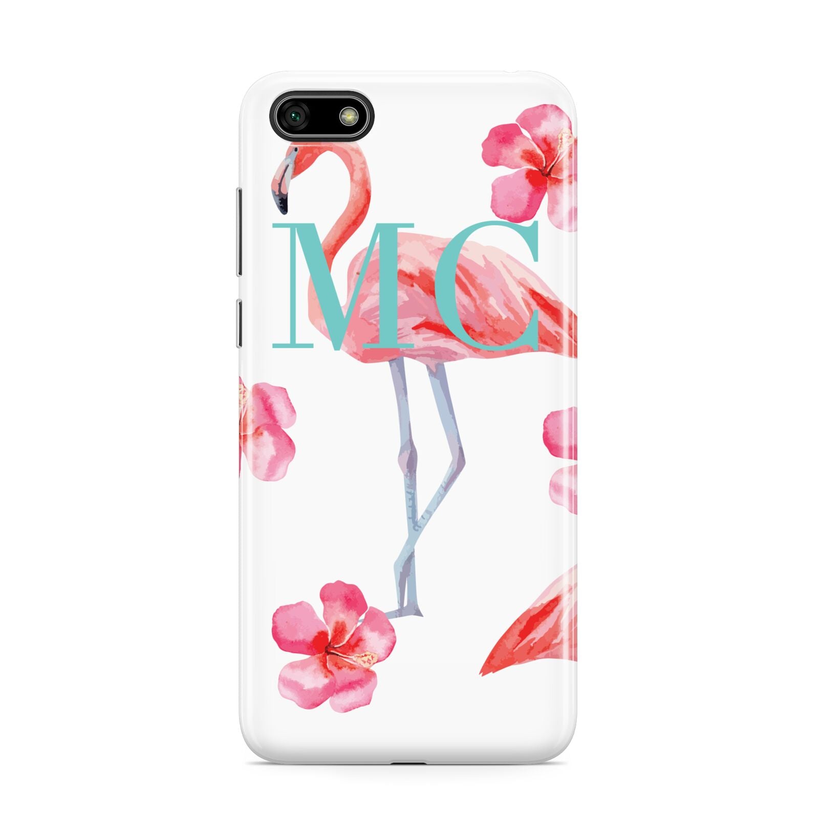 Personalised Initials Flamingo 3 Huawei Y5 Prime 2018 Phone Case