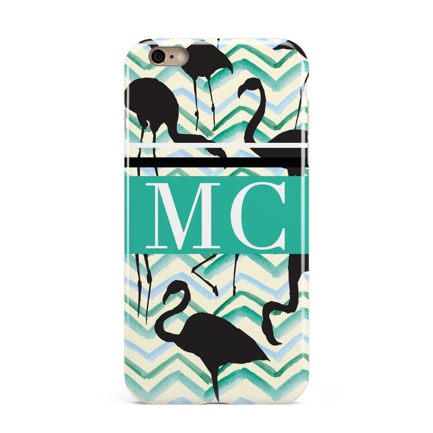 Personalised Initials Flamingos 2 Apple iPhone 6 Plus 3D Tough Case