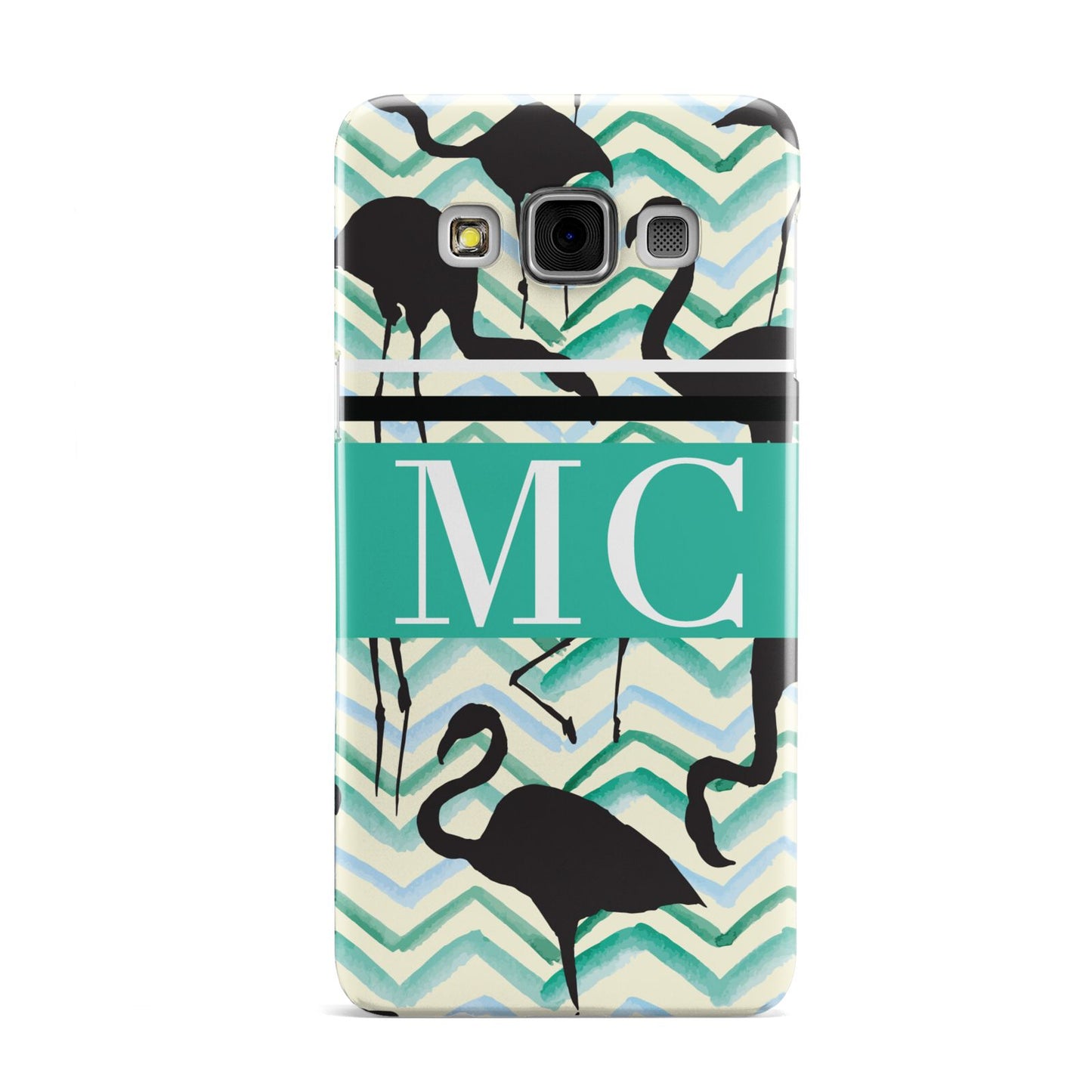 Personalised Initials Flamingos 2 Samsung Galaxy A3 Case