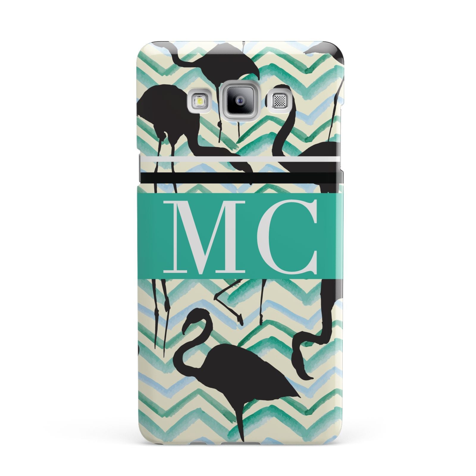 Personalised Initials Flamingos 2 Samsung Galaxy A7 2015 Case