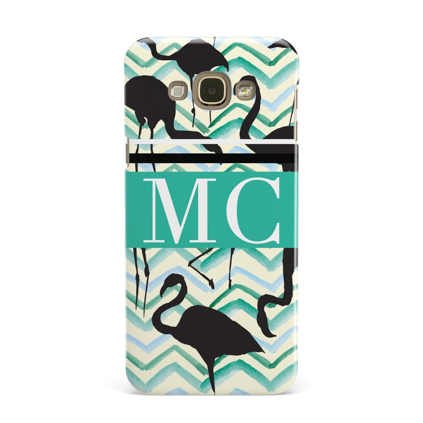 Personalised Initials Flamingos 2 Samsung Galaxy A8 Case