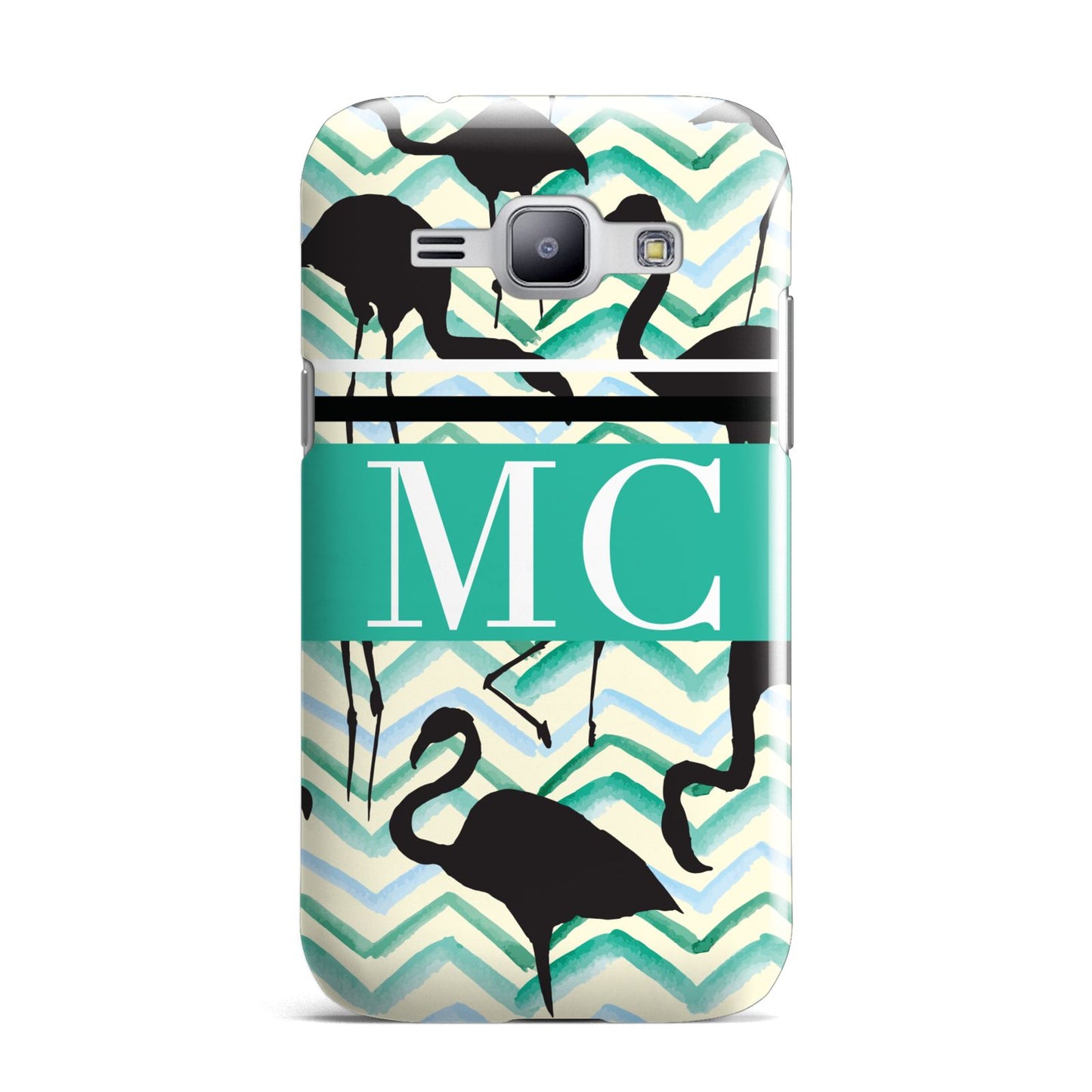 Personalised Initials Flamingos 2 Samsung Galaxy J1 2015 Case