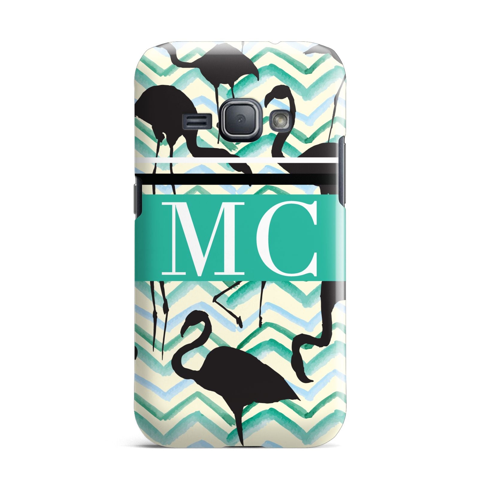 Personalised Initials Flamingos 2 Samsung Galaxy J1 2016 Case