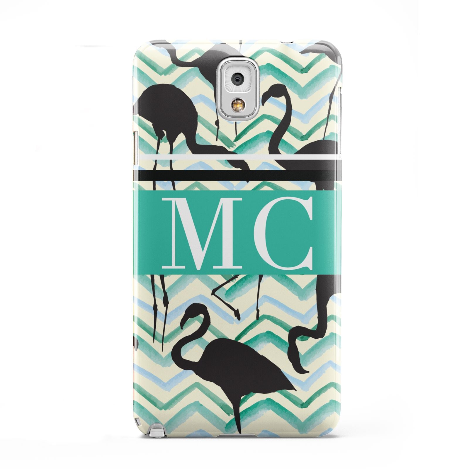 Personalised Initials Flamingos 2 Samsung Galaxy Note 3 Case