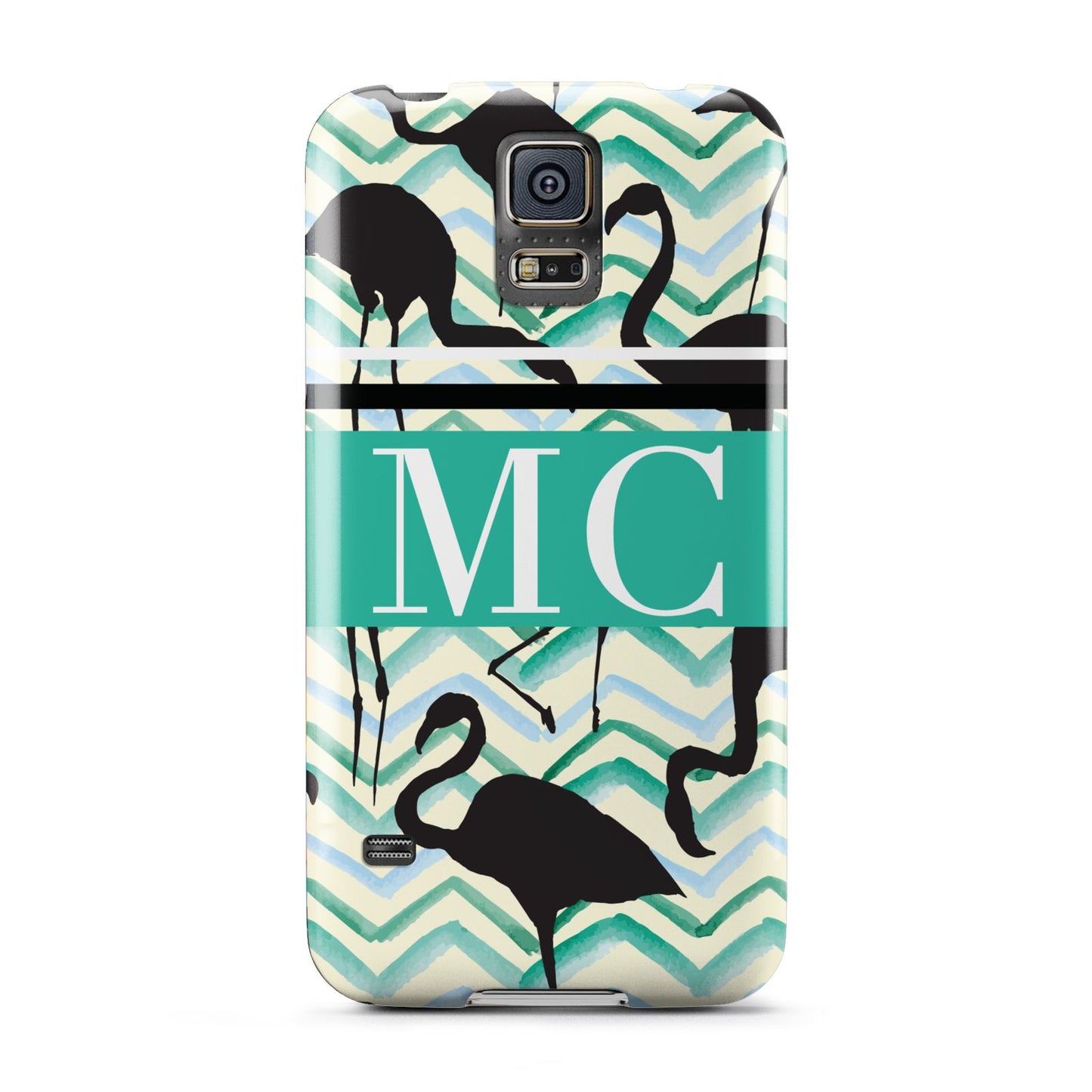 Personalised Initials Flamingos 2 Samsung Galaxy S5 Case